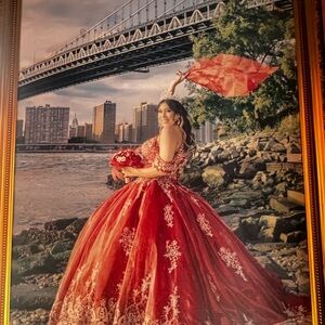 Mori Lee Crimson Evening/quinceanera/ sweet 16 beautiful dress